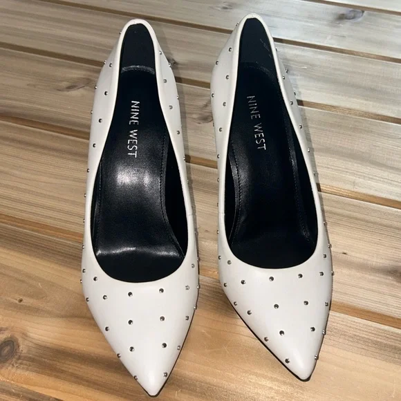 NEW Nine West Trial Women's Rhinestone Dress Pumps White size 7 - Picture 12 of 14